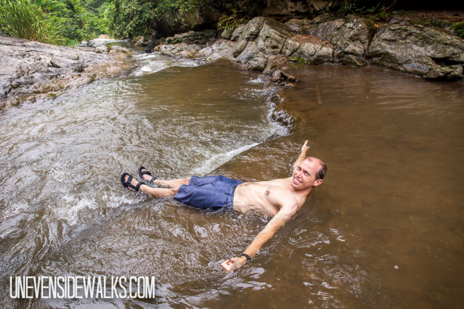 Landon Cooling off in the River